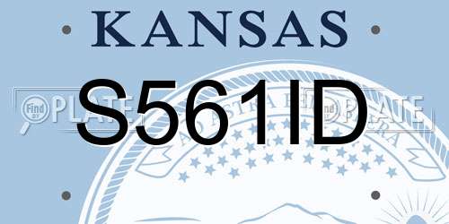 S561ID Kansas License Plate