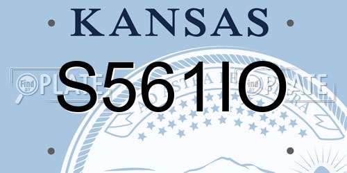 S561IO Kansas License Plate