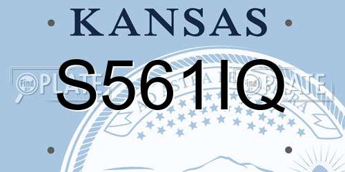 S561IQ Kansas License Plate