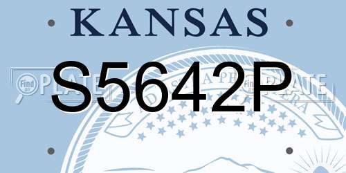 S5642P Kansas License Plate