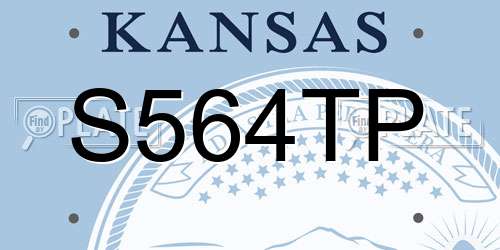 S564TP Kansas License Plate