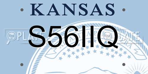 S56IIQ Kansas License Plate