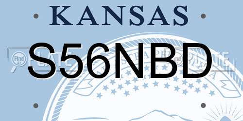 S56NBD Kansas License Plate