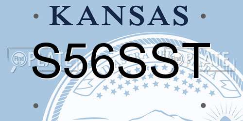 S56SST Kansas License Plate