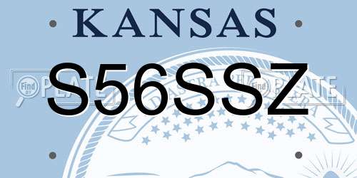 S56SSZ Kansas License Plate