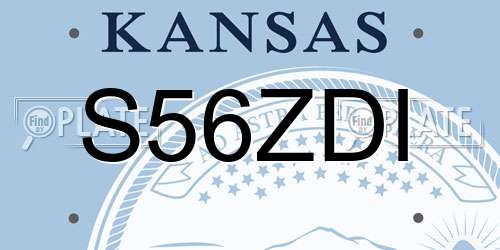 S56ZDI Kansas License Plate