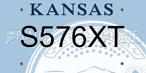 S576XT Kansas License Plate