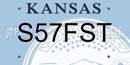 S57FST Kansas License Plate