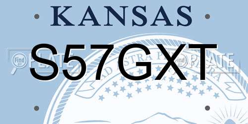 S57GXT Kansas License Plate