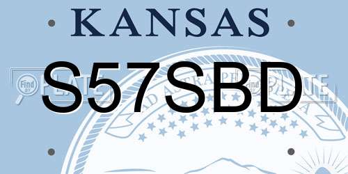 S57SBD Kansas License Plate