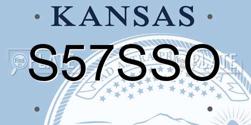 S57SSO Kansas License Plate