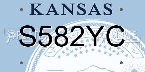 S582YC Kansas License Plate