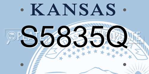 S5835Q Kansas License Plate