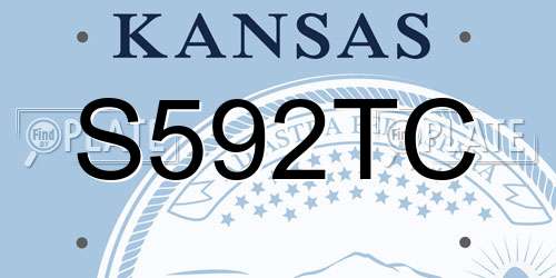 S592TC Kansas License Plate