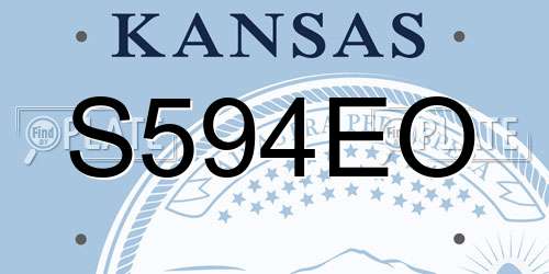 S594EO Kansas License Plate