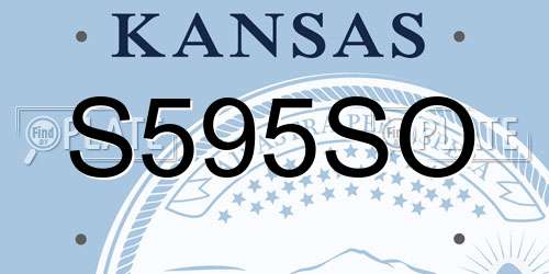 S595SO Kansas License Plate