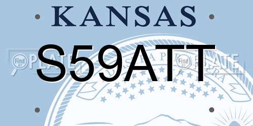 S59ATT Kansas License Plate