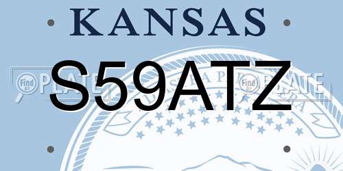 S59ATZ Kansas License Plate