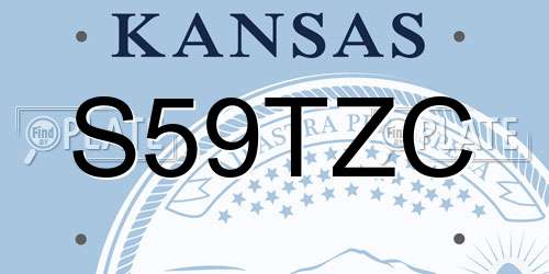 S59TZC Kansas License Plate