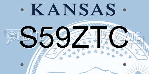 S59ZTC Kansas License Plate
