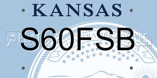 S60FSB Kansas License Plate
