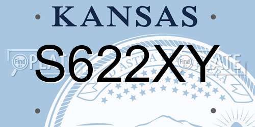 S622XY Kansas License Plate