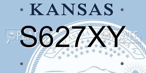S627XY Kansas License Plate