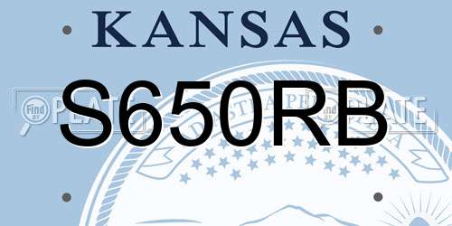 S650RB Kansas License Plate
