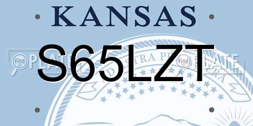 S65LZT Kansas License Plate