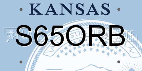 S65ORB Kansas License Plate