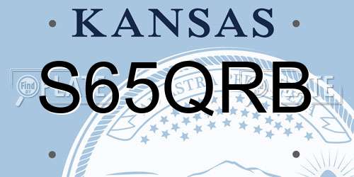 S65QRB Kansas License Plate