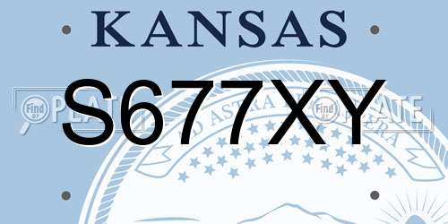 S677XY Kansas License Plate