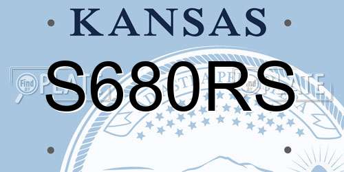 S680RS Kansas License Plate