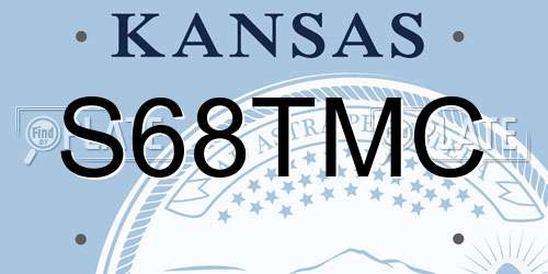 S68TMC Kansas License Plate