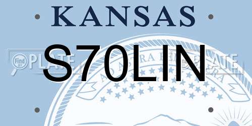 S70LIN Kansas License Plate