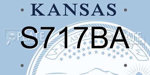 S717BA Kansas License Plate