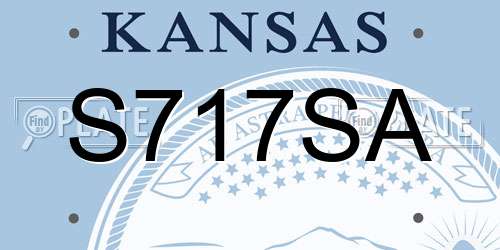 S717SA Kansas License Plate