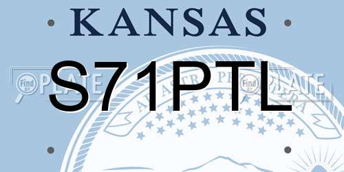 S71PTL Kansas License Plate