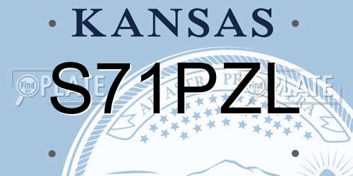 S71PZL Kansas License Plate