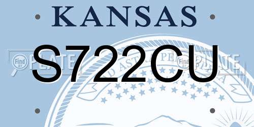 S722CU Kansas License Plate