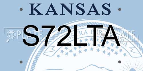 S72LTA Kansas License Plate