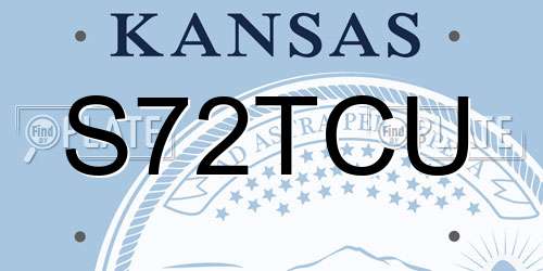 S72TCU Kansas License Plate