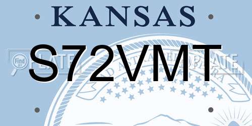 S72VMT Kansas License Plate