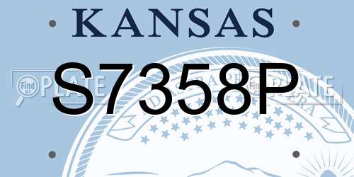 S7358P Kansas License Plate