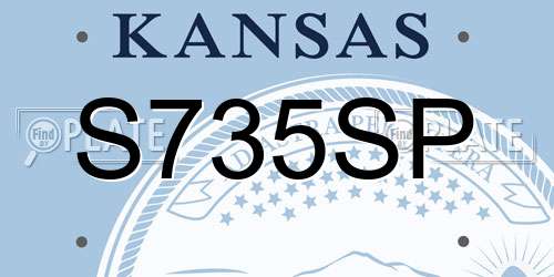 S735SP Kansas License Plate