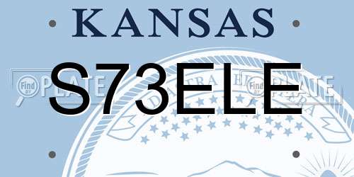 S73ELE Kansas License Plate