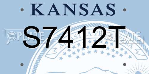 S7412T Kansas License Plate