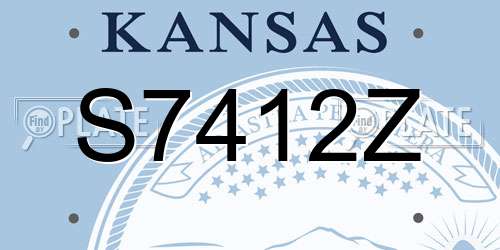 S7412Z Kansas License Plate