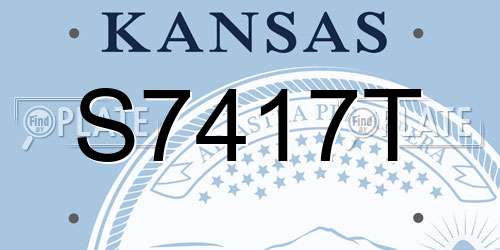 S7417T Kansas License Plate