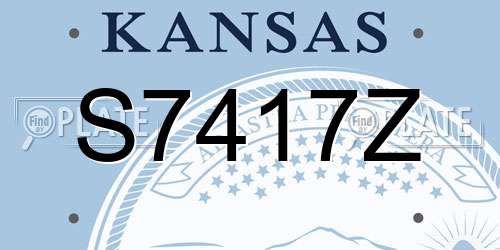S7417Z Kansas License Plate
